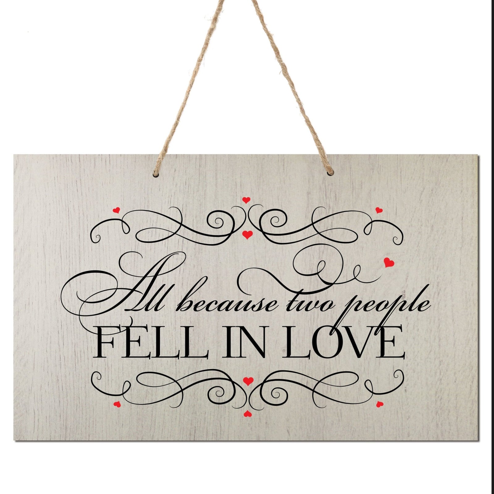 Wedding Digitally Printed White Rope Signs - LifeSong Milestones