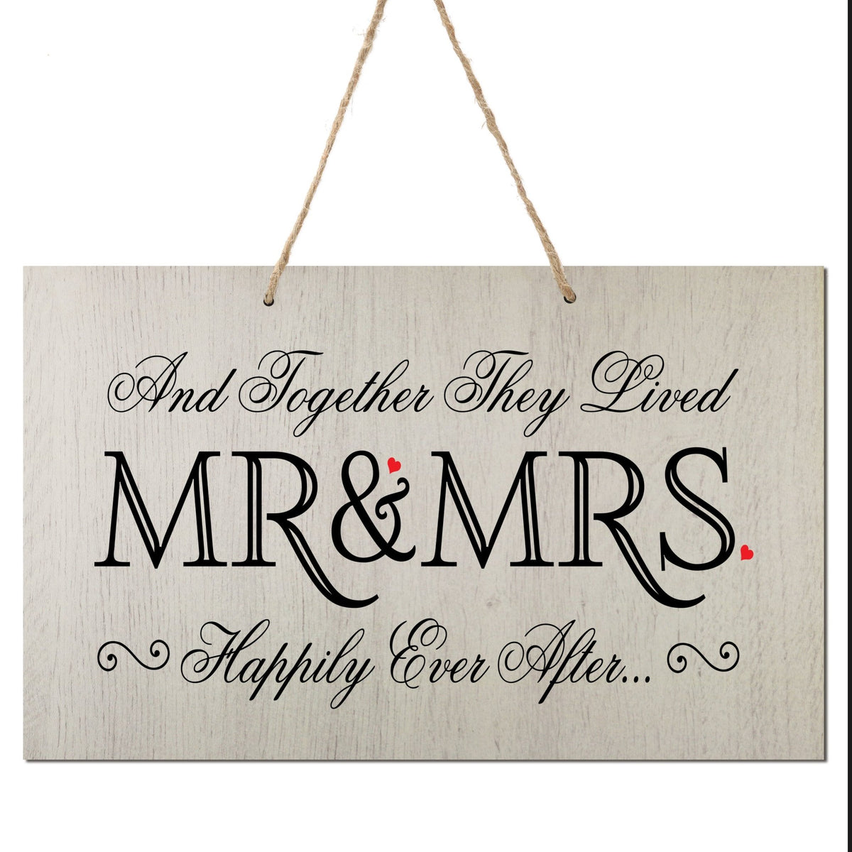 Wedding Digitally Printed White Rope Signs - LifeSong Milestones