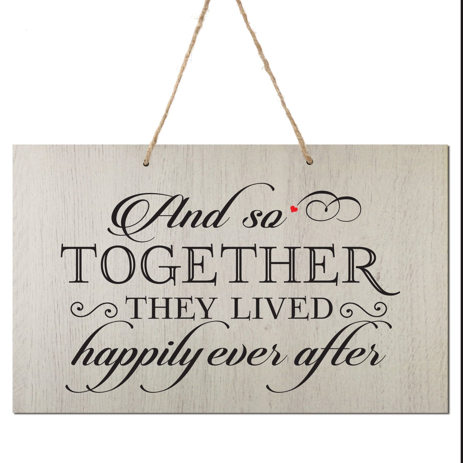 Wedding Digitally Printed White Rope Signs - LifeSong Milestones