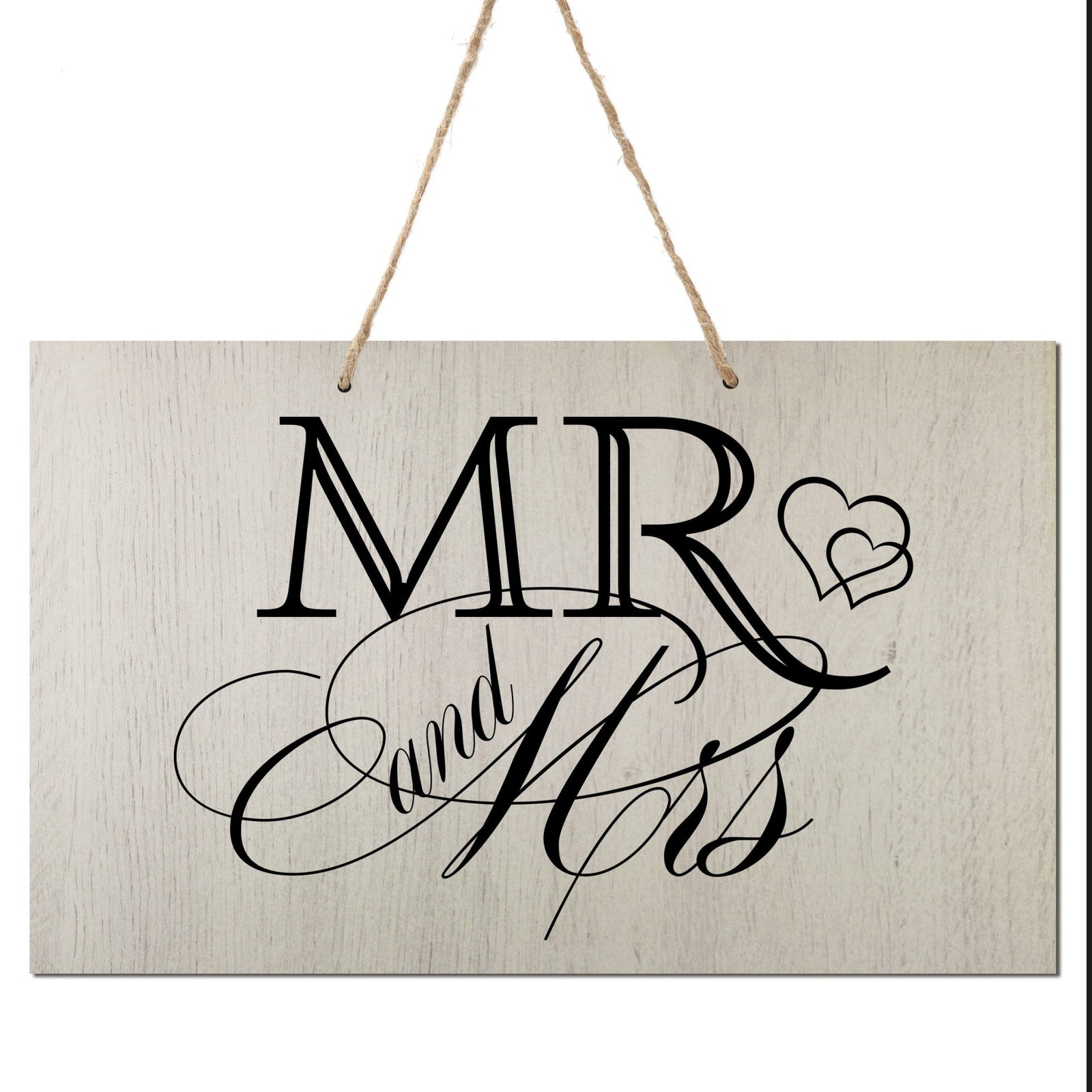 Wedding Digitally Printed White Rope Signs - LifeSong Milestones