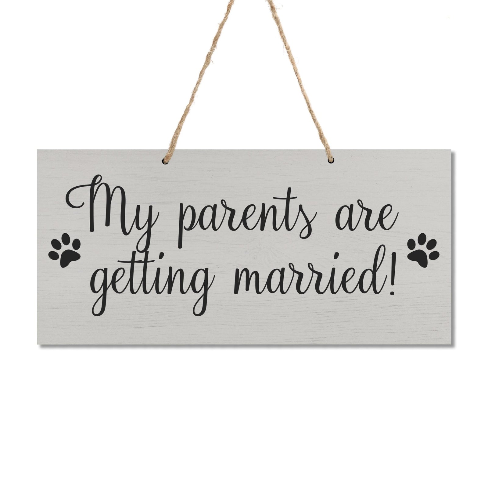Wedding Rope Sign Decoration For Dog - My Parents - LifeSong Milestones