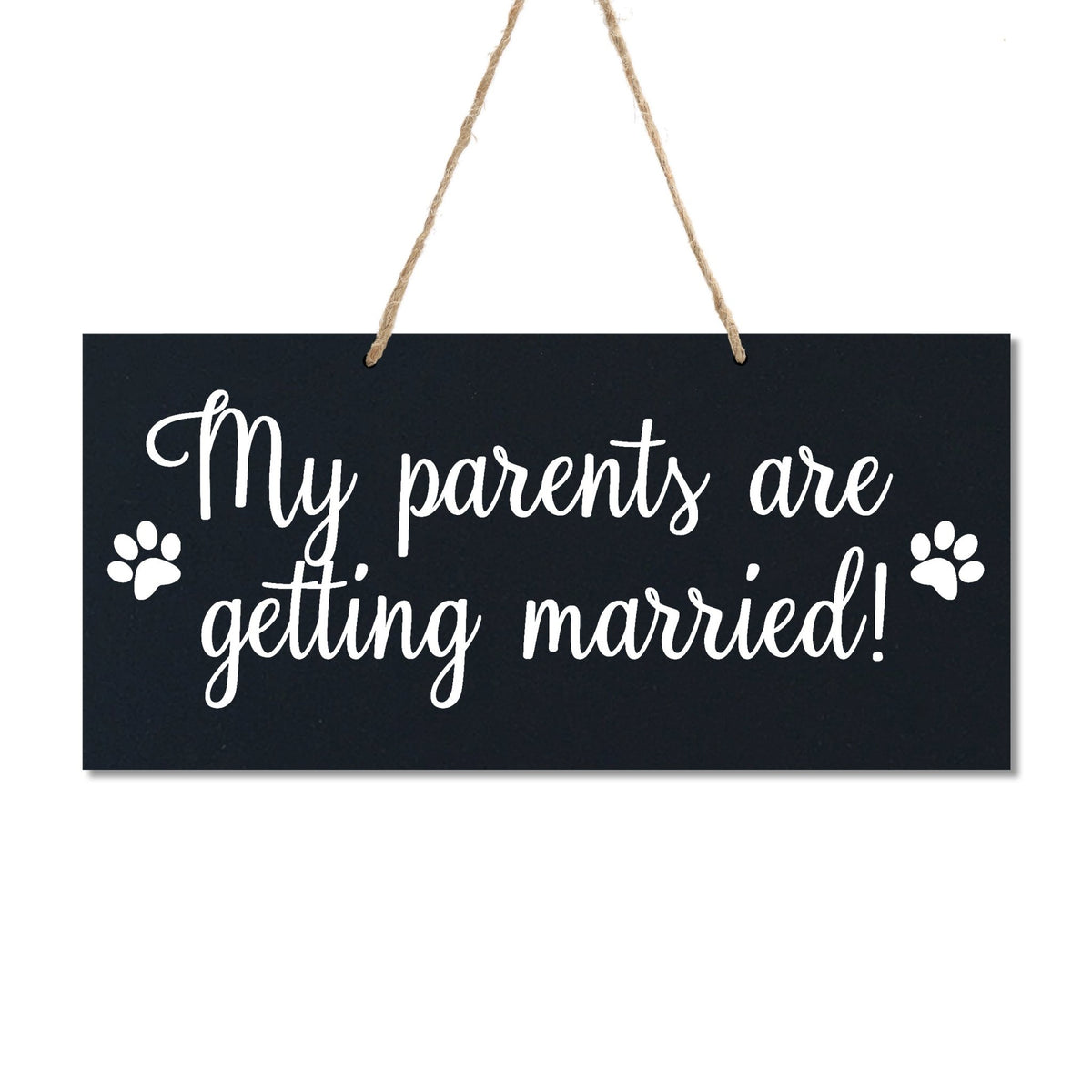 Wedding Rope Sign Decoration For Dog - My Parents - LifeSong Milestones