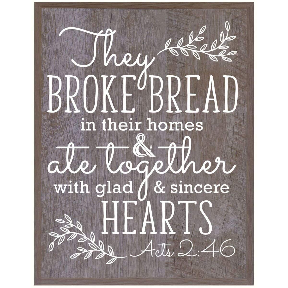 Wedding Sign Wall Plaque - They Broke Bread - LifeSong Milestones