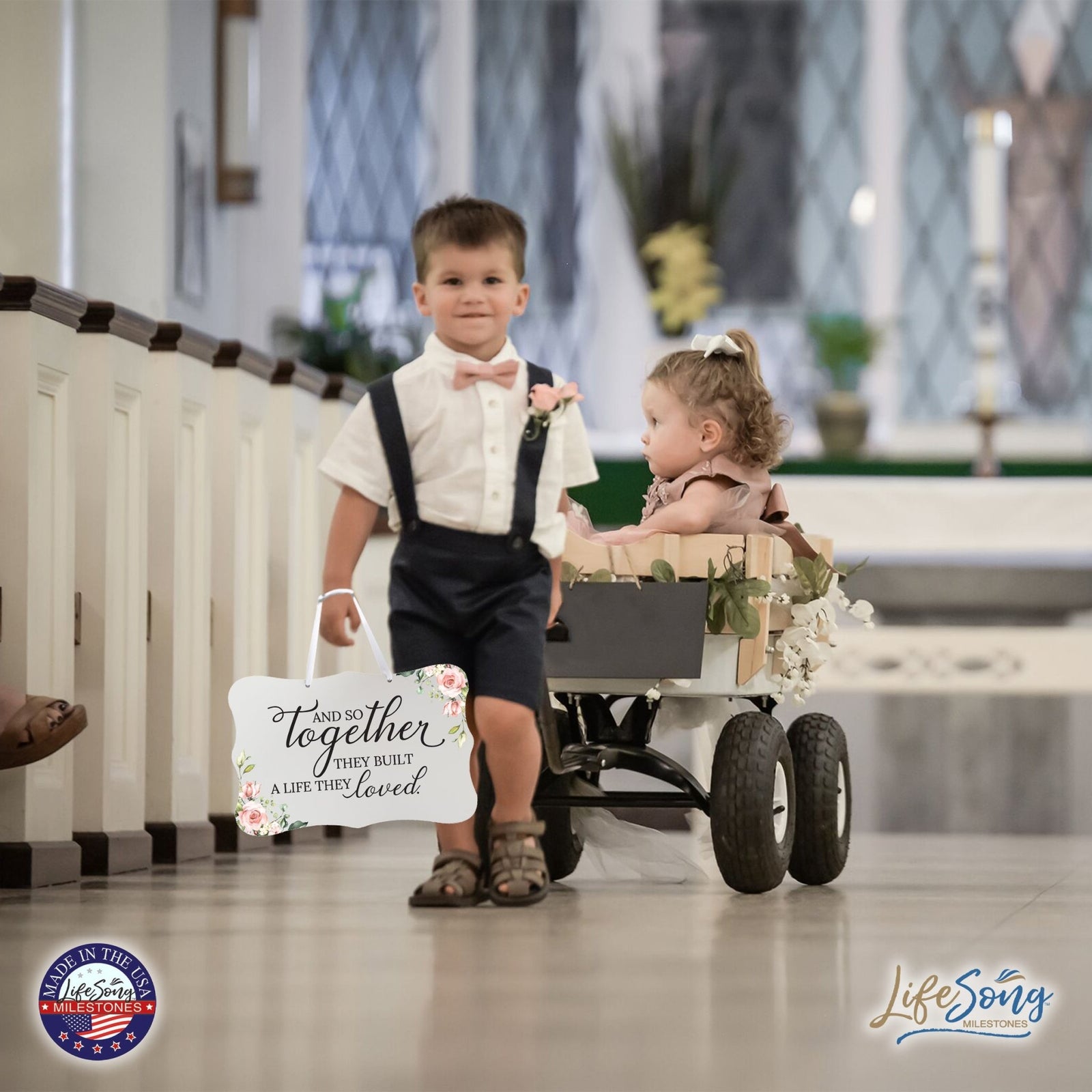 Wedding Wall Hanging Signs For Ceremony And Reception For Couples - And So Together - LifeSong Milestones