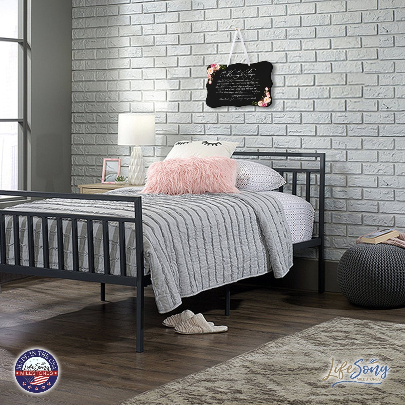 Wedding Wall Hanging Signs For Ceremony And Reception For Couples - Marriage Prayer - LifeSong Milestones