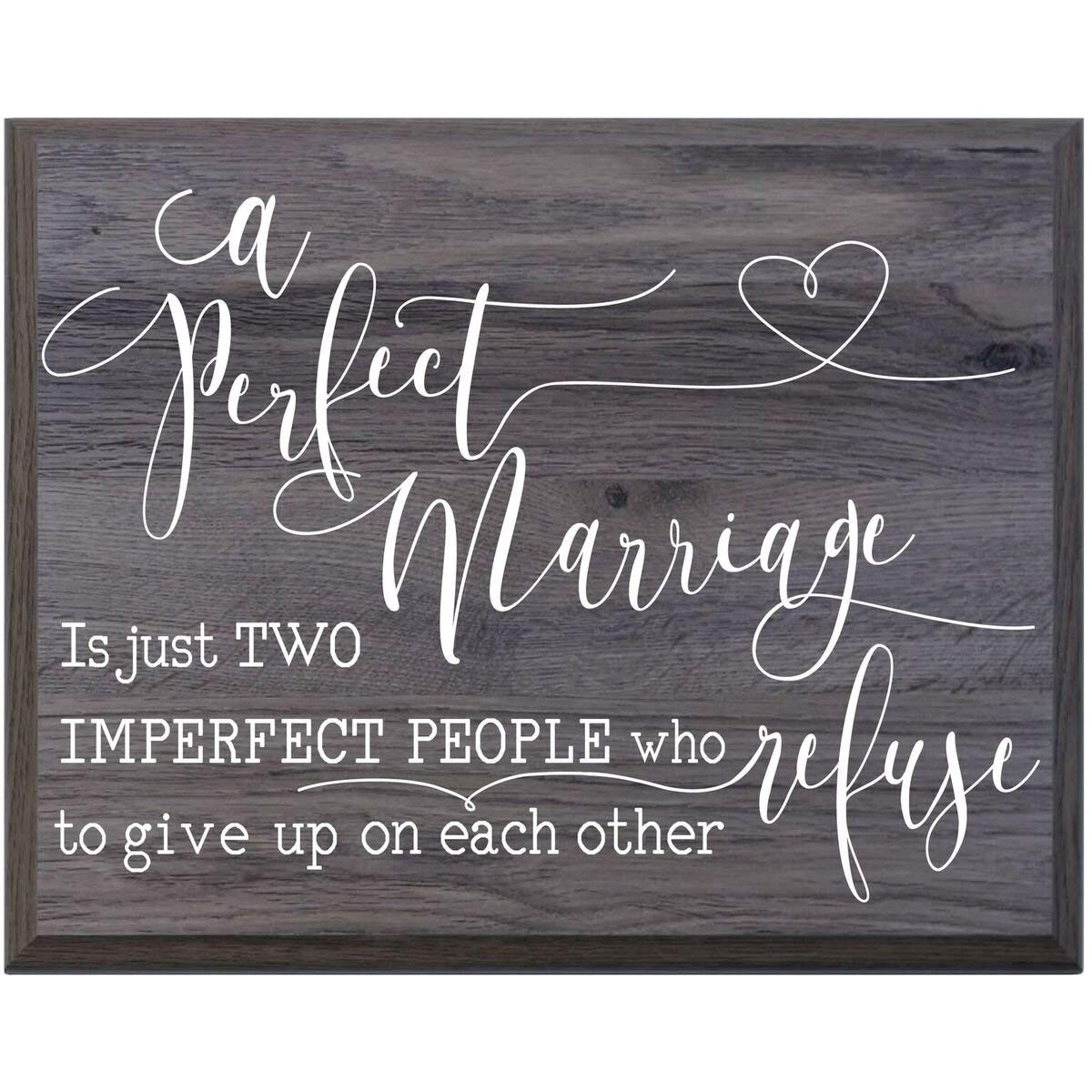 Wedding Wall Plaque - A Perfect Marriage - LifeSong Milestones