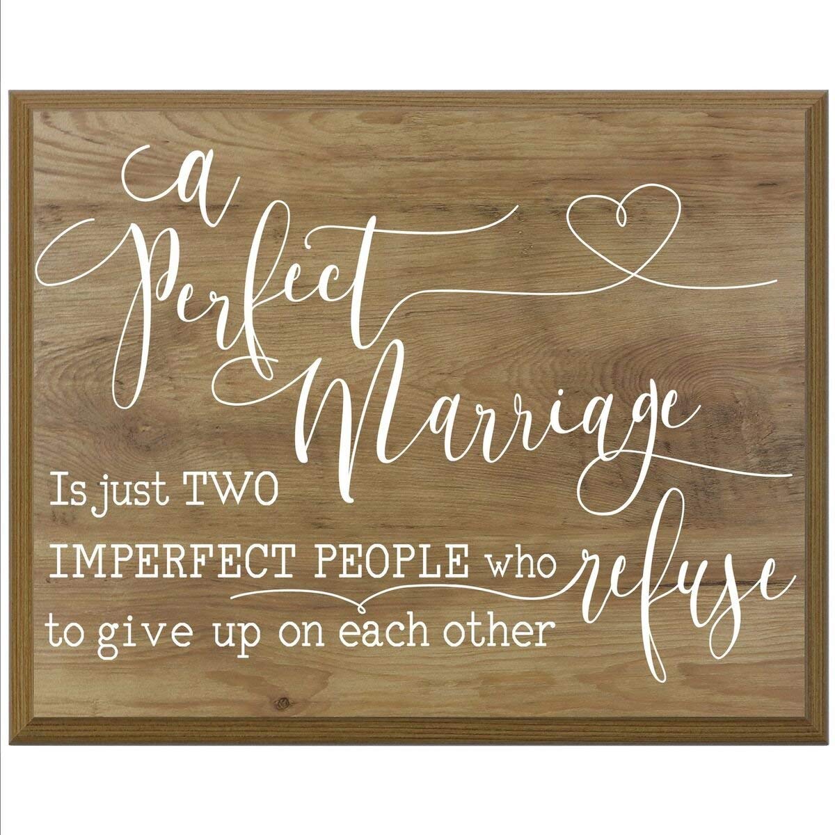 Wedding Wall Plaque - A Perfect Marriage - LifeSong Milestones
