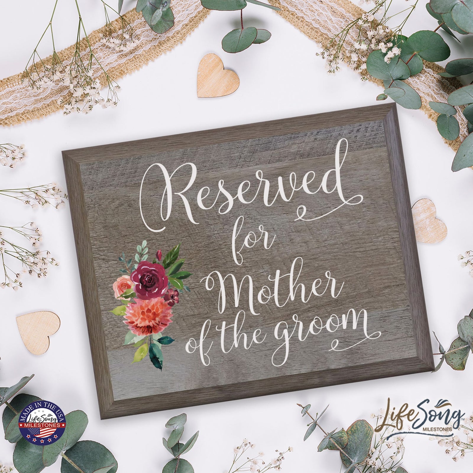 Wedding Wooden Party wall sign (8x10) - LifeSong Milestones