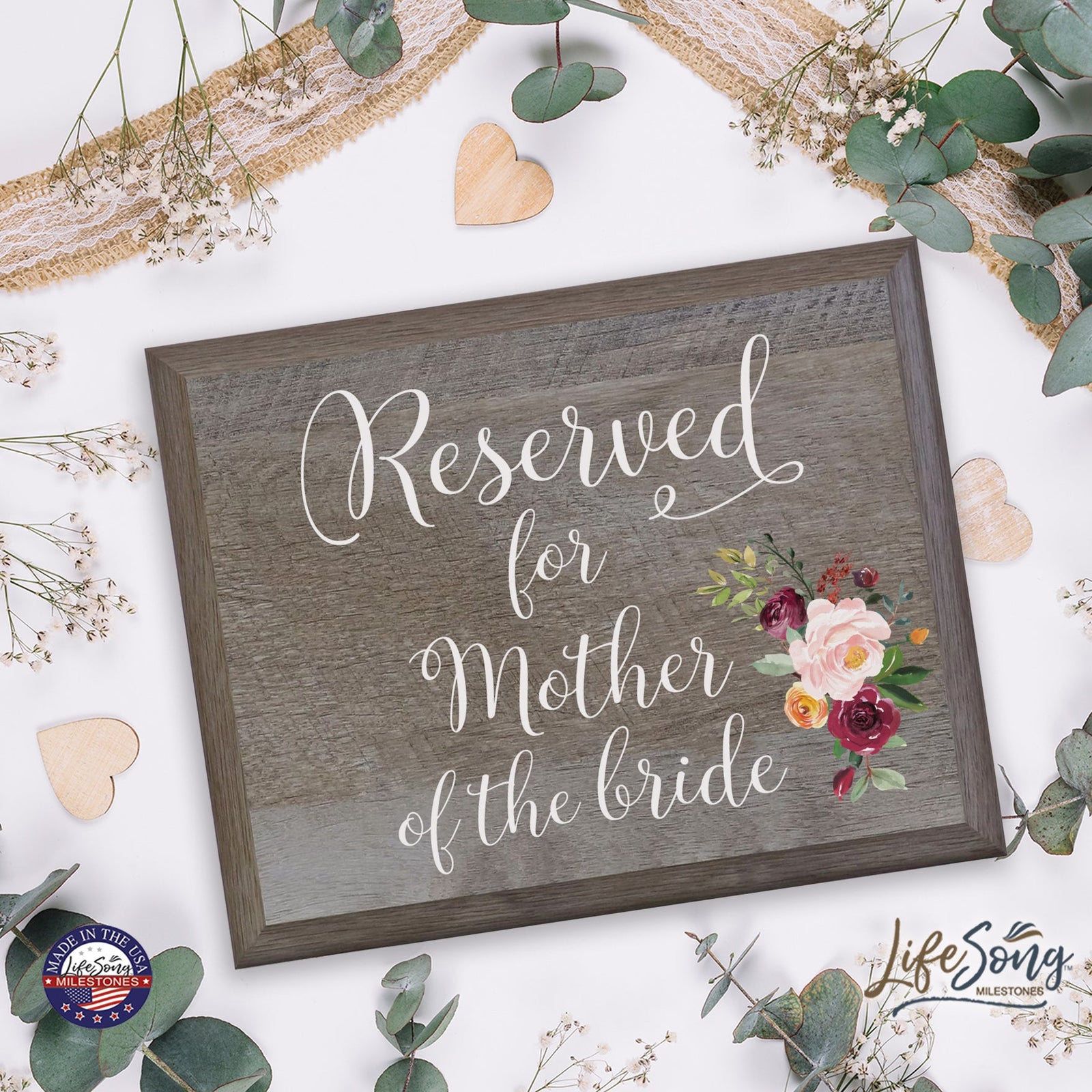 Wedding Wooden Party wall sign (8x10) - LifeSong Milestones