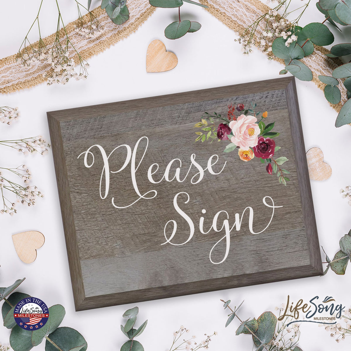 Wedding Wooden Party wall sign (8x10) - LifeSong Milestones