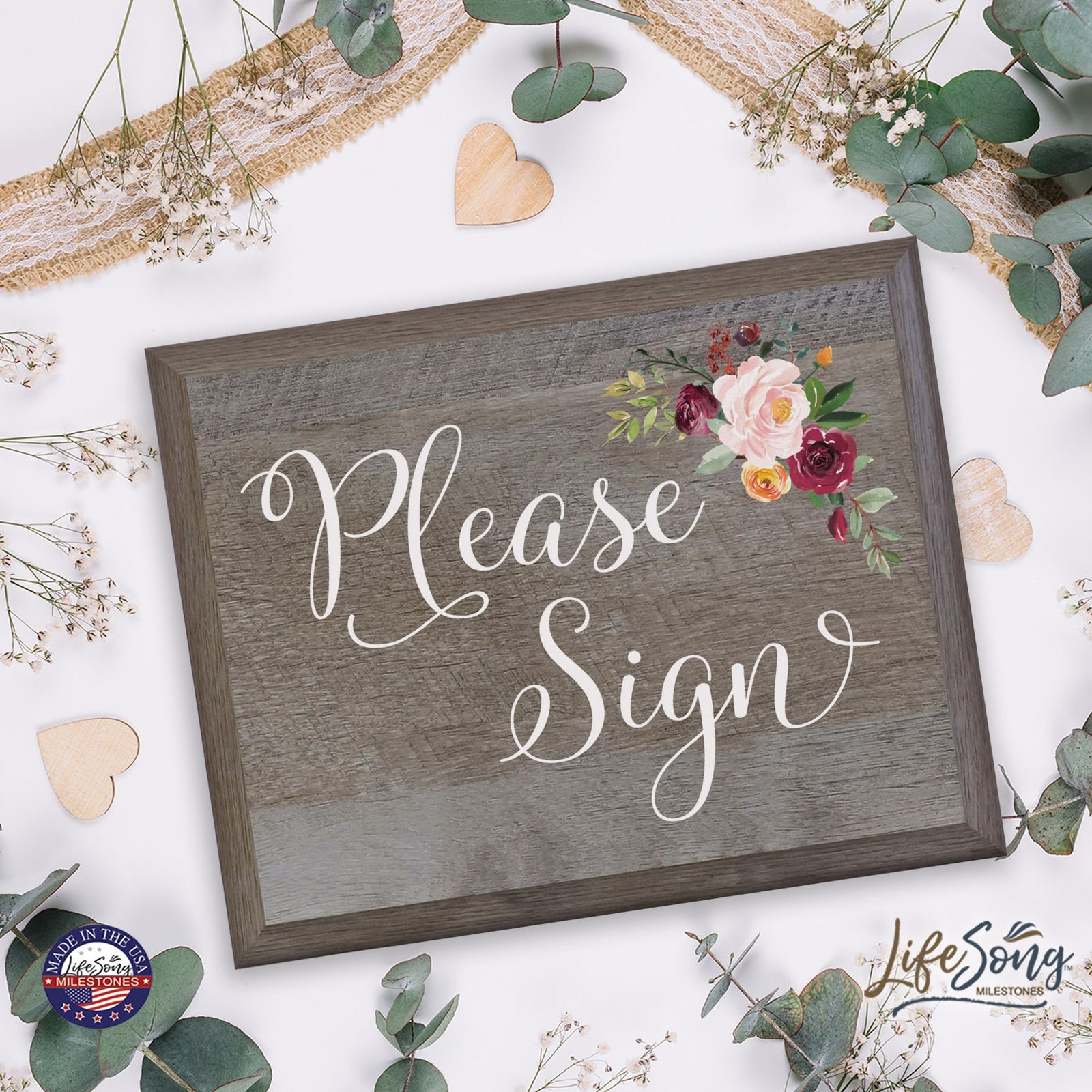 Wedding Wooden Party wall sign (8x10) - LifeSong Milestones