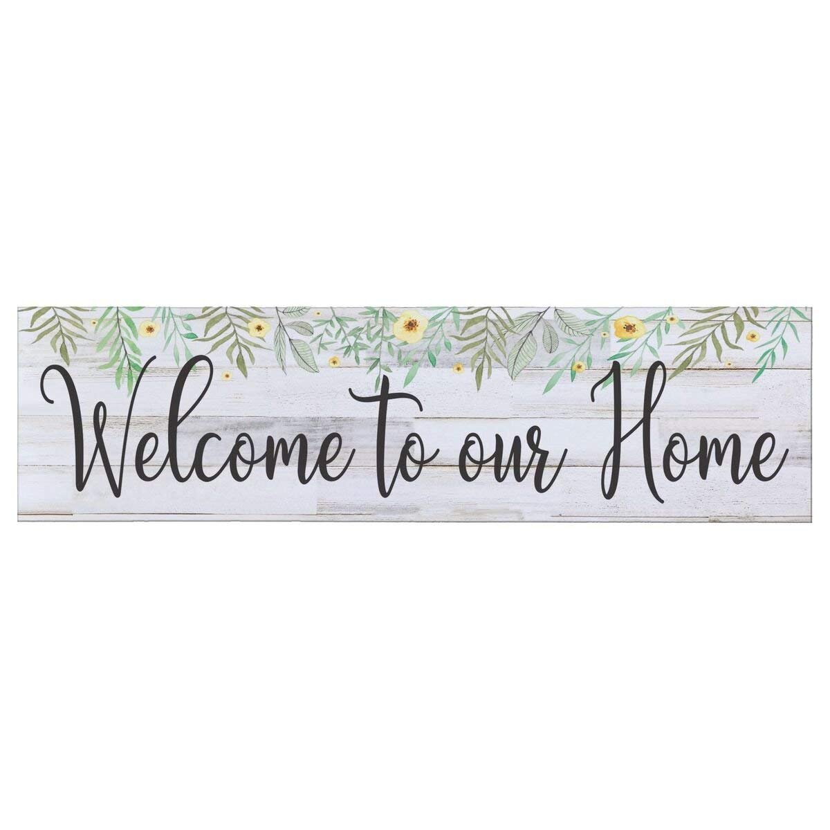 Welcome To Our Home Floral Wall Sign Plaque - LifeSong Milestones