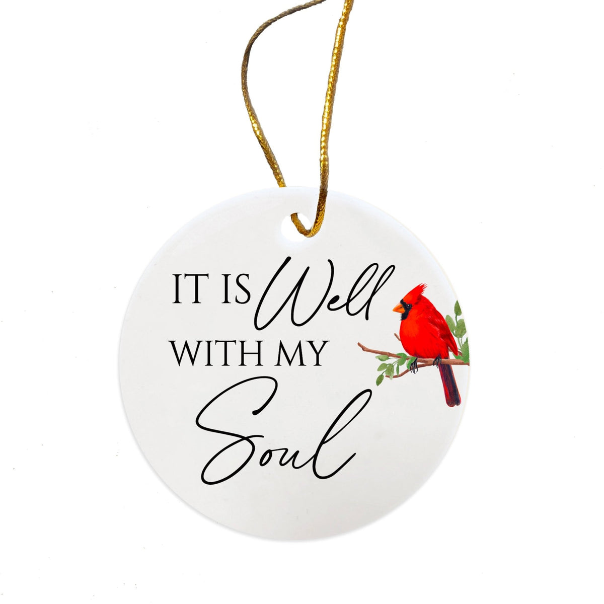White Ceramic Cardinal Ornament With Everyday Verses Gift Ideas - Everyday It Is Well - LifeSong Milestones
