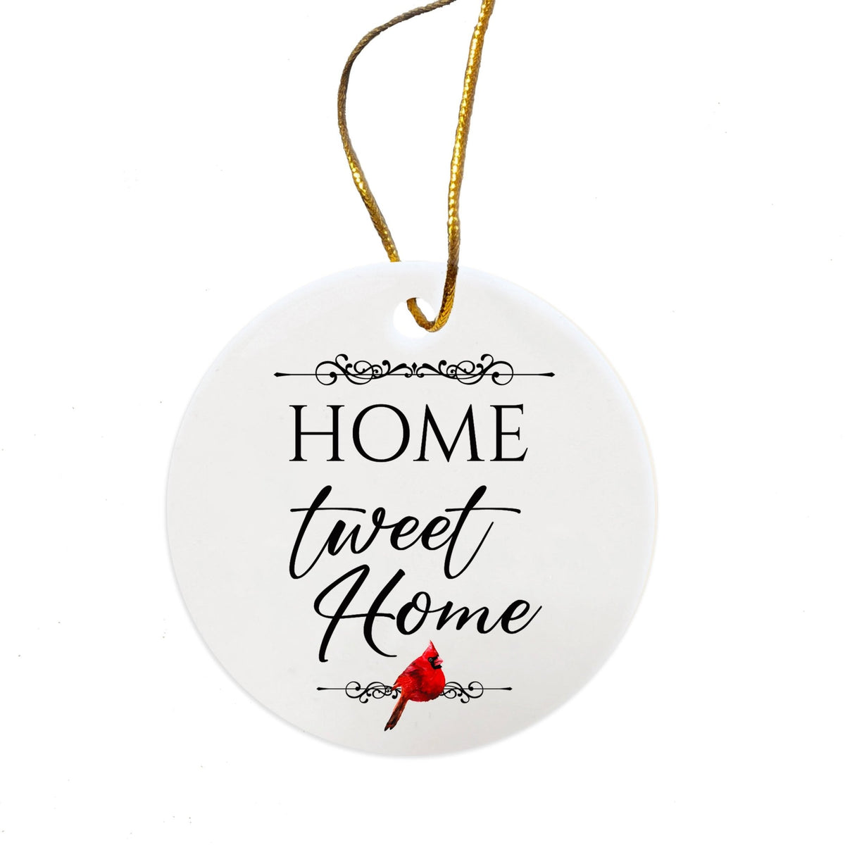 White Ceramic Cardinal Ornament With Everyday Verses Gift Ideas - Home Sweet Home - LifeSong Milestones