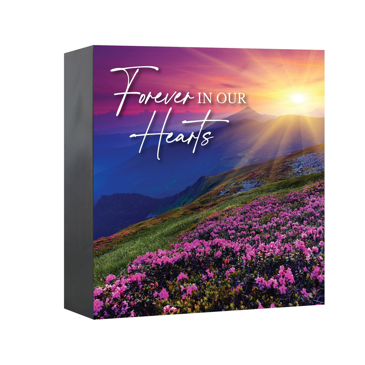 Wood Cremation Urn – “Forever in Our Hearts” Memorial Keepsake for Human Ashes - LifeSong Milestones