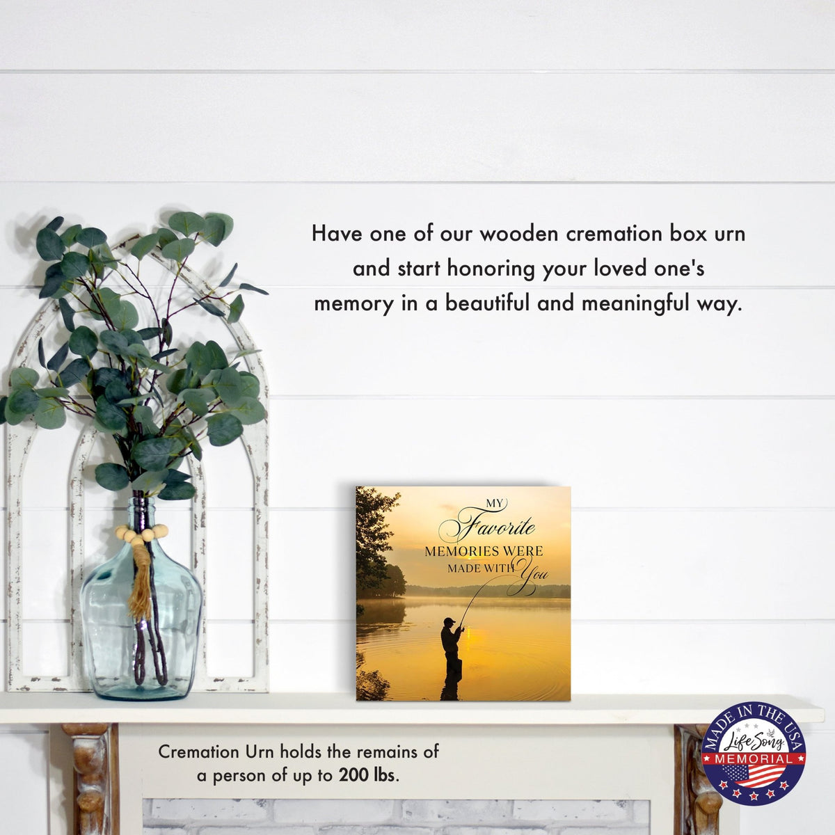 Wood Keepsake Cremation Urn – Handcrafted Wooden Box for Human Ashes - LifeSong Milestones