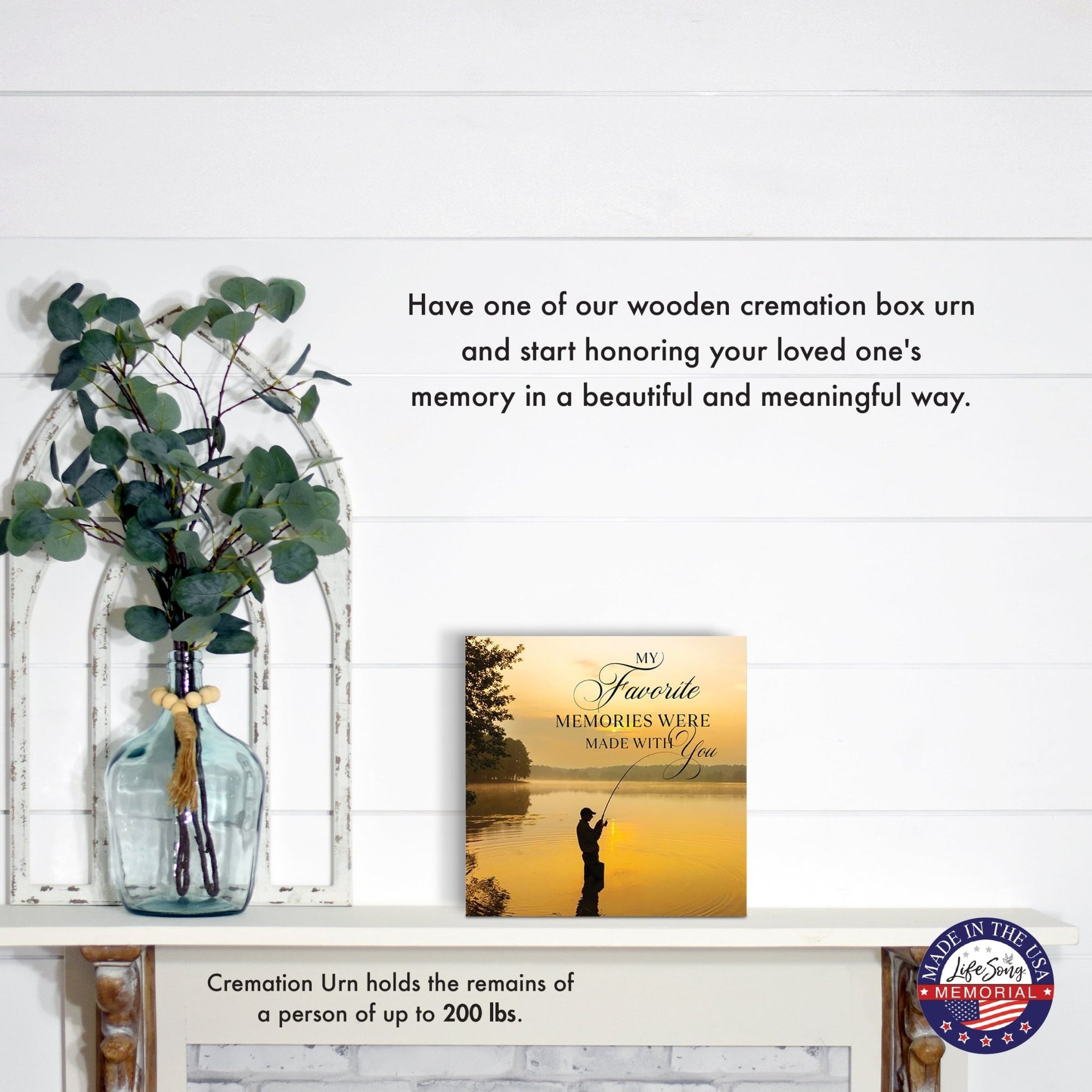 Wood Keepsake Cremation Urn – Handcrafted Wooden Box for Human Ashes - LifeSong Milestones