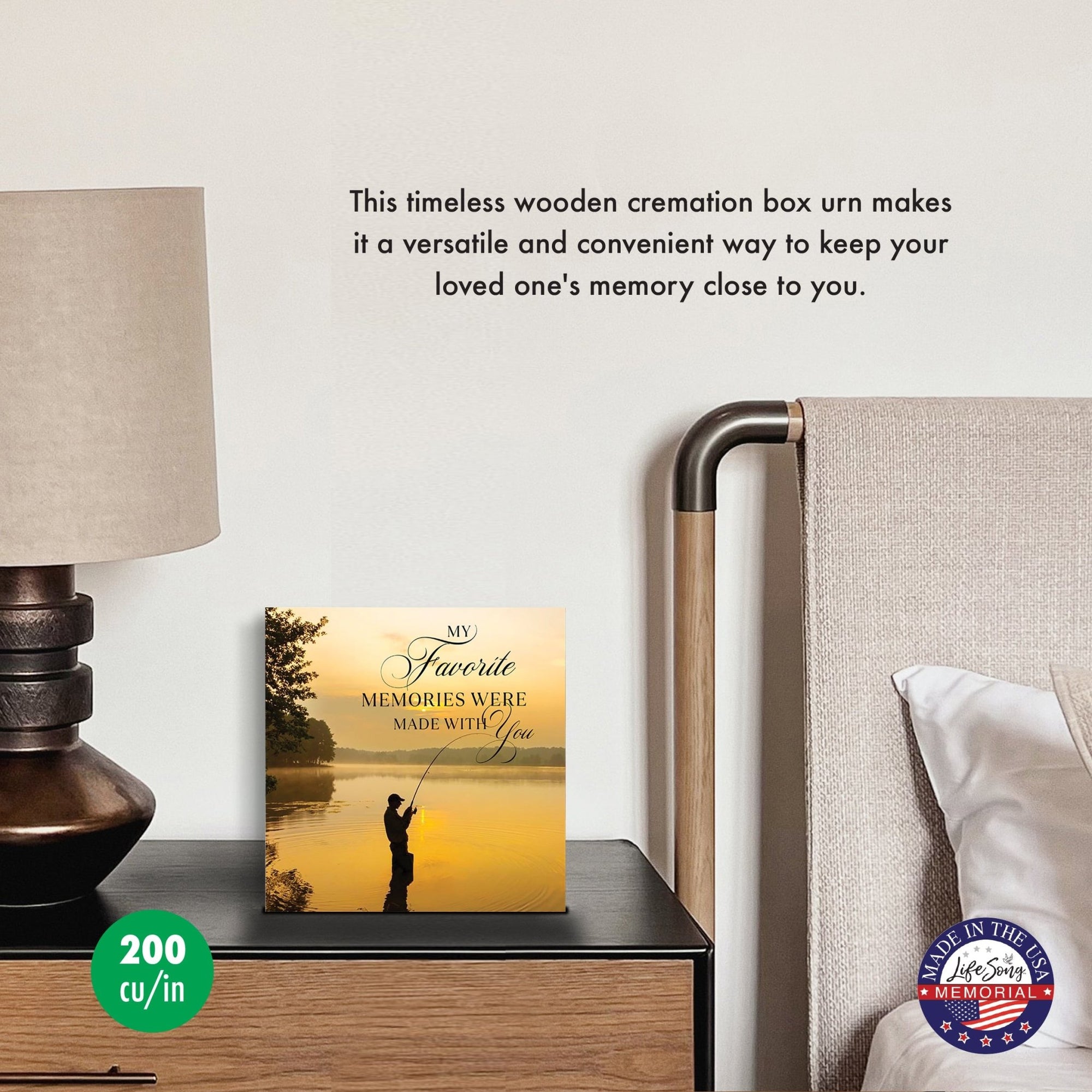 Wood Keepsake Cremation Urn – Handcrafted Wooden Box for Human Ashes - LifeSong Milestones