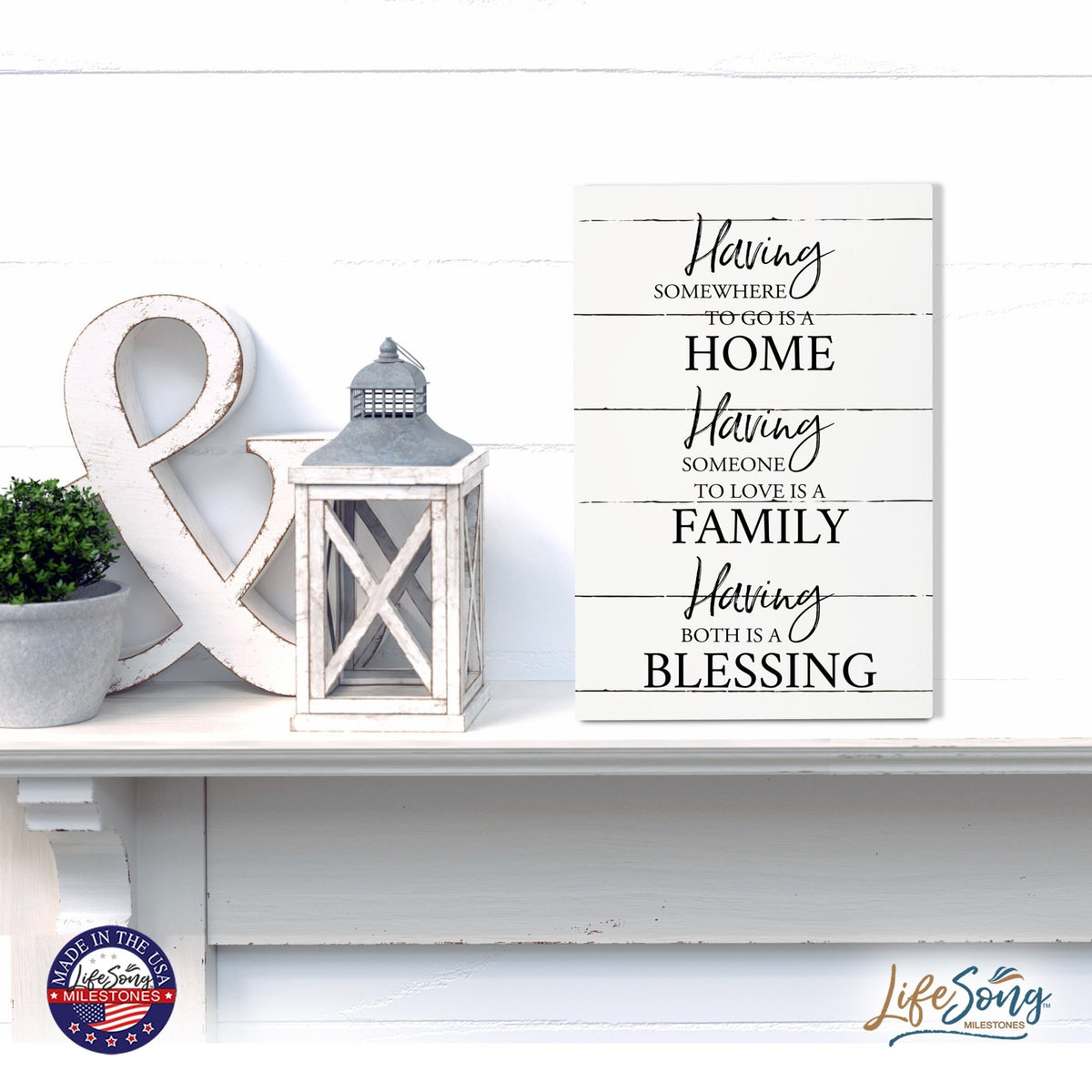 Wood Wall Sign with Inspirational Quote Having Somewhere To go Table Top Home Office Desk Decoration 5.5x8in - LifeSong Milestones