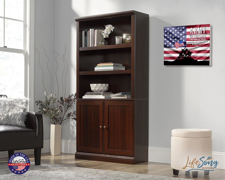 Wooden American Flag Patriotic Veteran Wall Sign Gift - Army - LifeSong Milestones