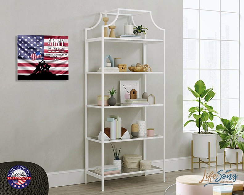 Wooden American Flag Patriotic Veteran Wall Sign Gift - Army - LifeSong Milestones