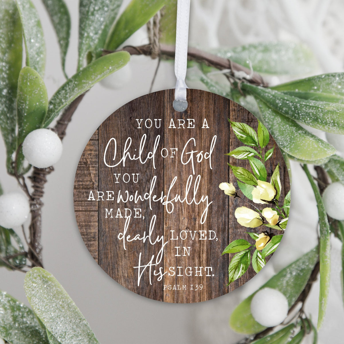 Wooden Baptism Hanging Ornament Gift for Godchild - You Are A Child Of God - LifeSong Milestones