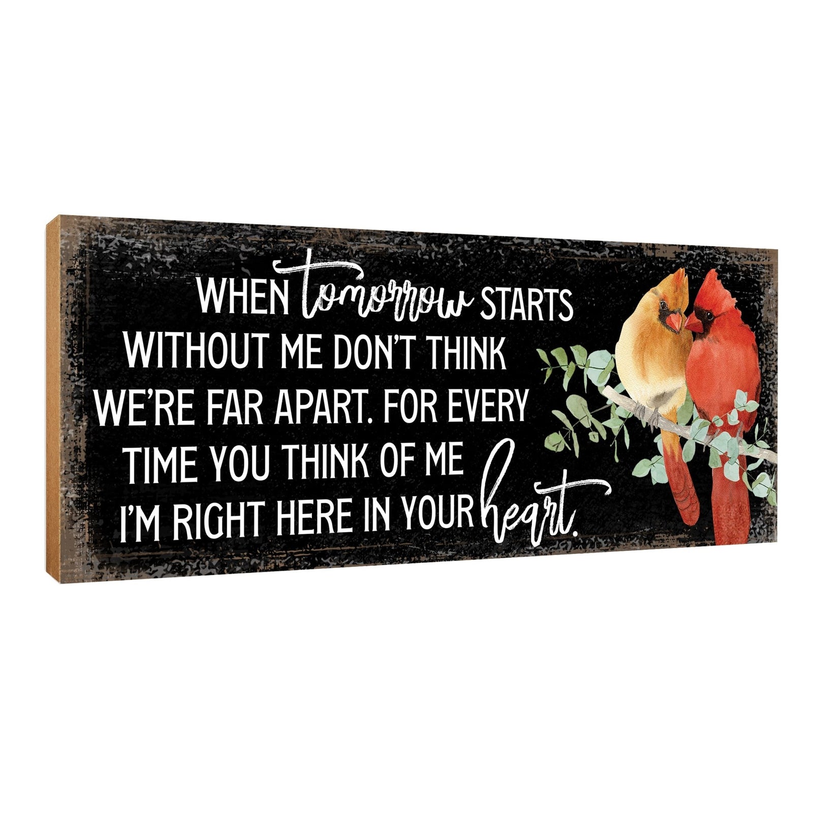 Wooden Cardinal Memorial Shelf Décor and Tabletop Signs Sympathy Gifts - LifeSong Milestones