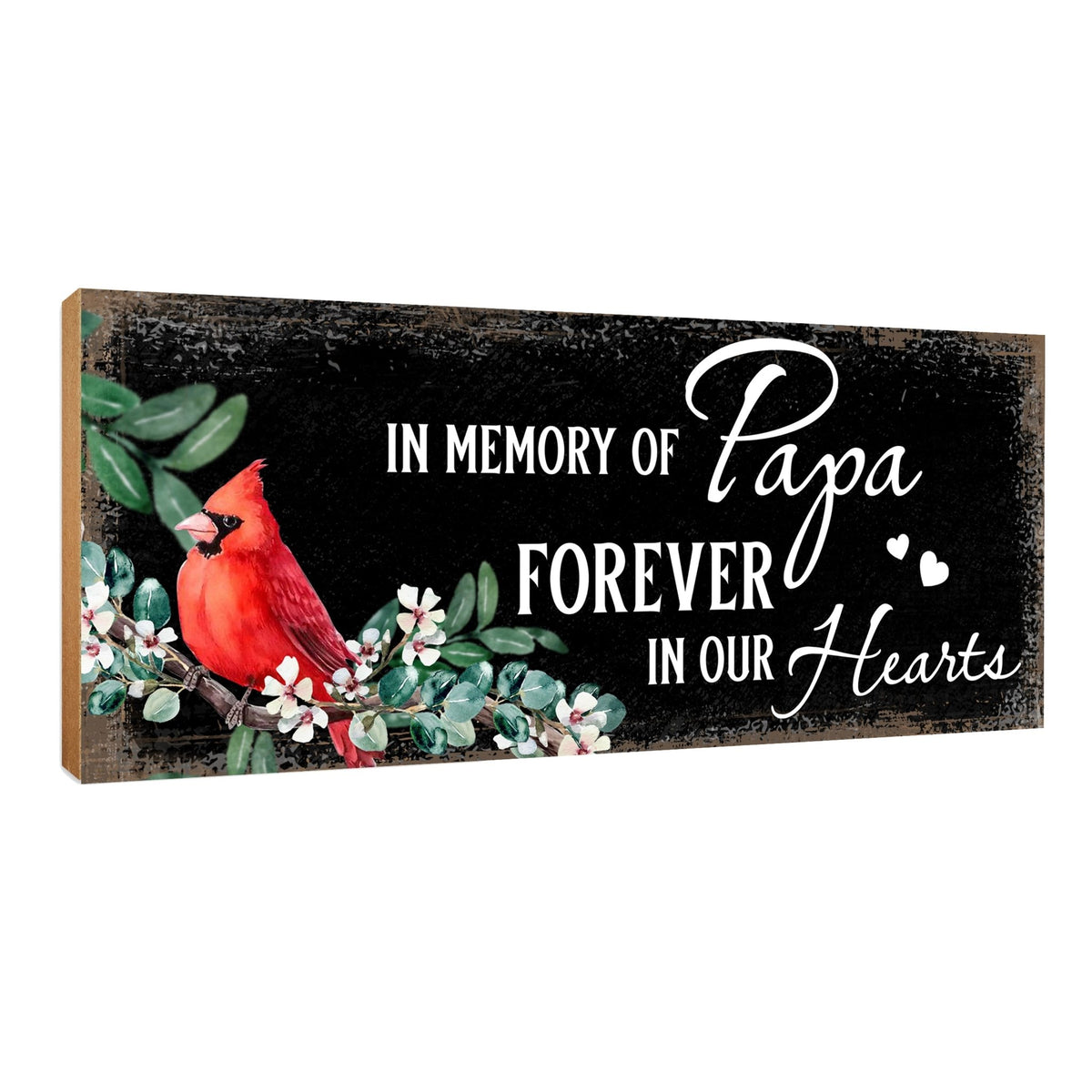 Wooden Cardinal Memorial Shelf Décor and Tabletop Signs Sympathy Gifts - LifeSong Milestones