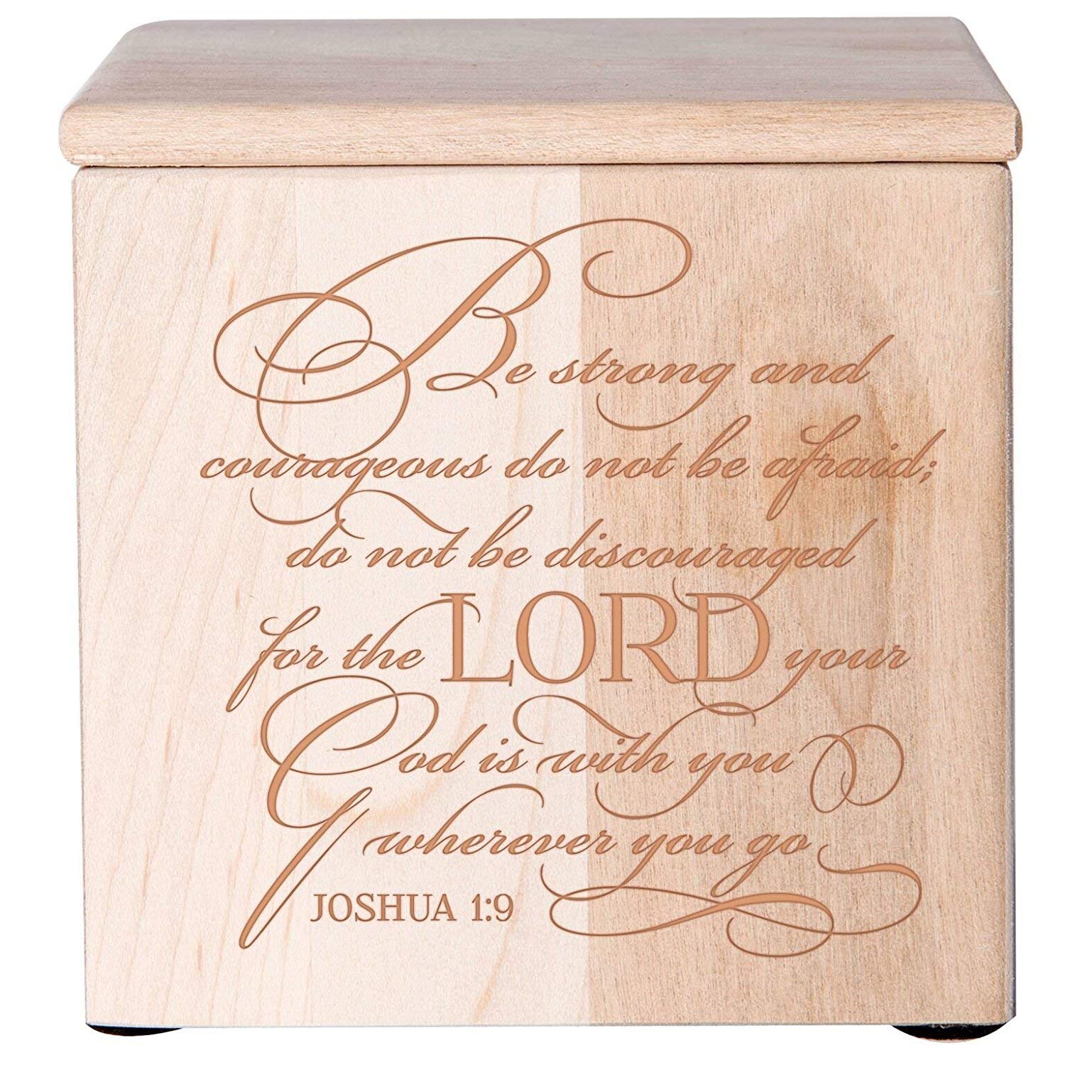 Decorative Memorial Tabletop Wooden Urn Box for Human Ashes