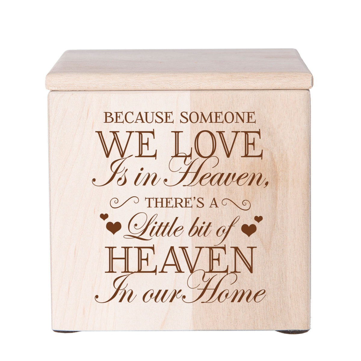 Funeral Wooden Decorative Tabletop Keepsake Urn Box