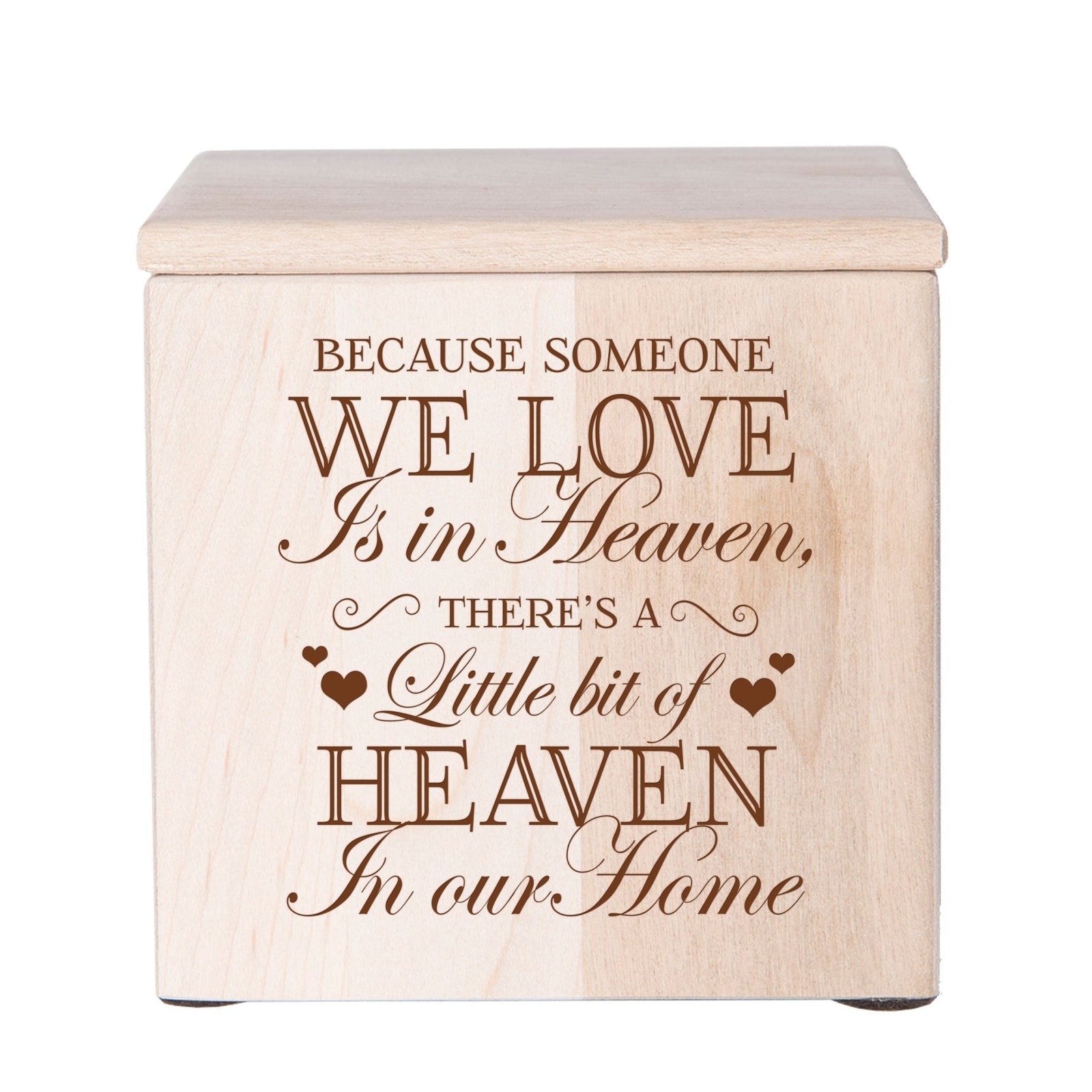 Funeral Wooden Decorative Tabletop Keepsake Urn Box
