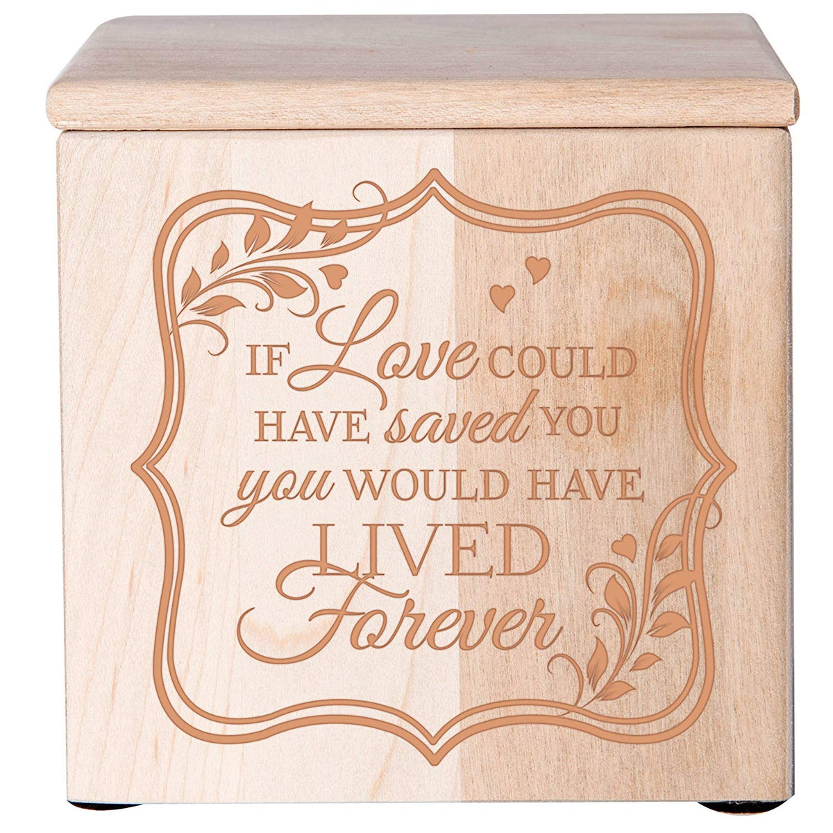 Funeral Wooden Decorative Tabletop Keepsake Urn Box