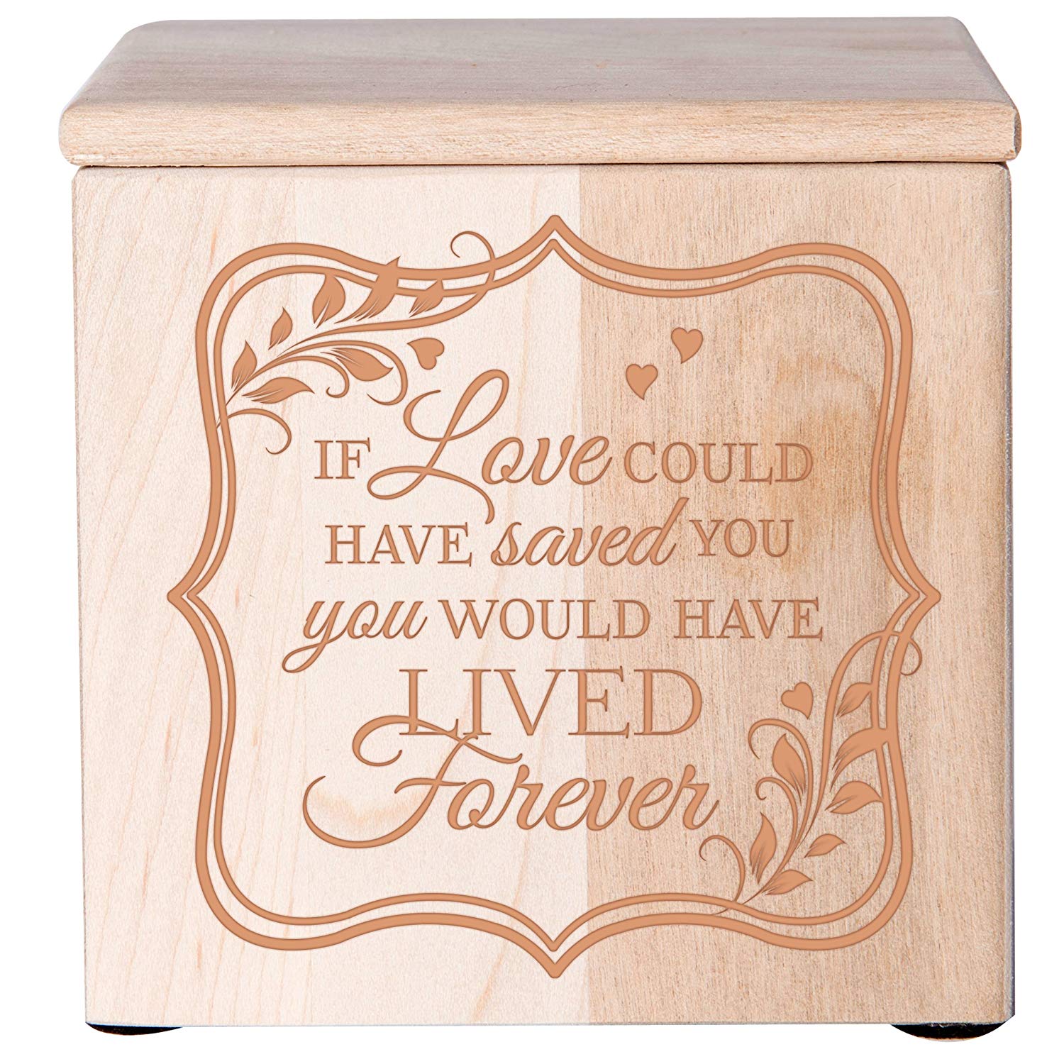 Funeral Wooden Decorative Tabletop Keepsake Urn Box