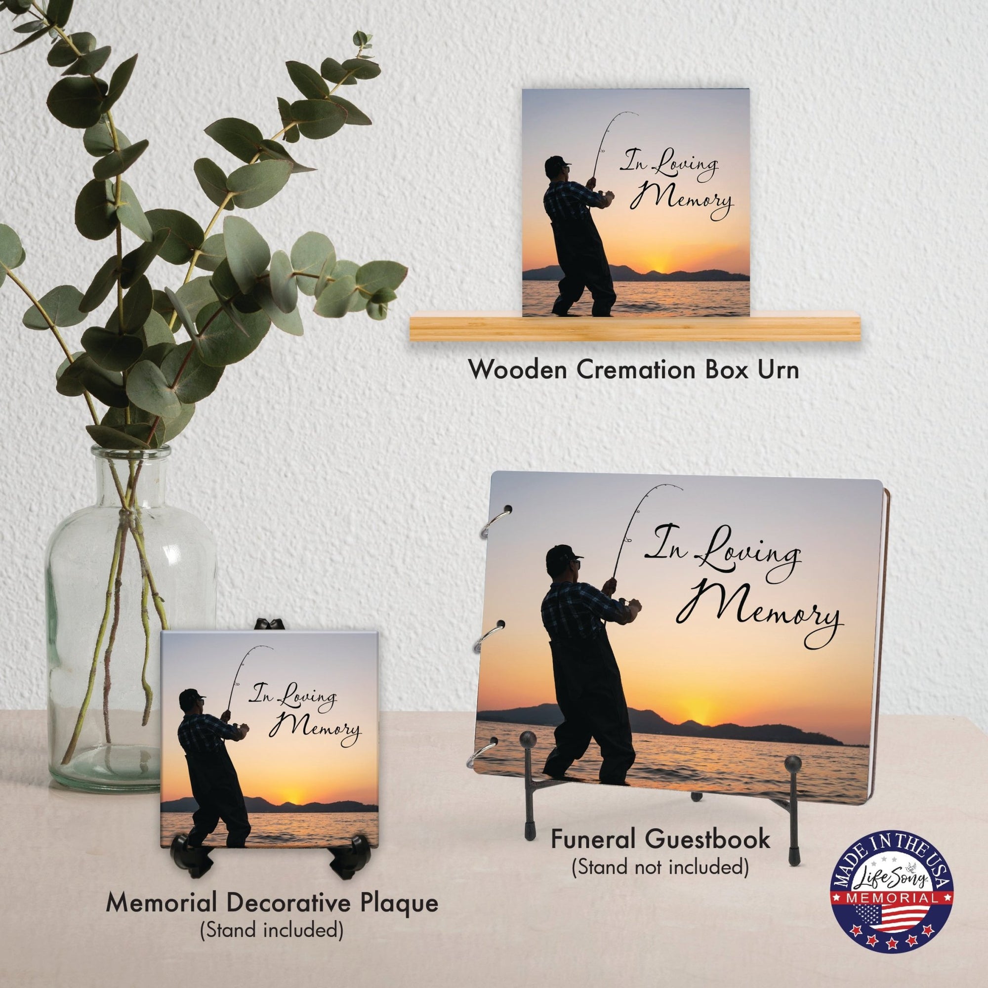 Wooden Cremation Urn Box – In Loving Memory Memorial Display for Human Ashes - LifeSong Milestones