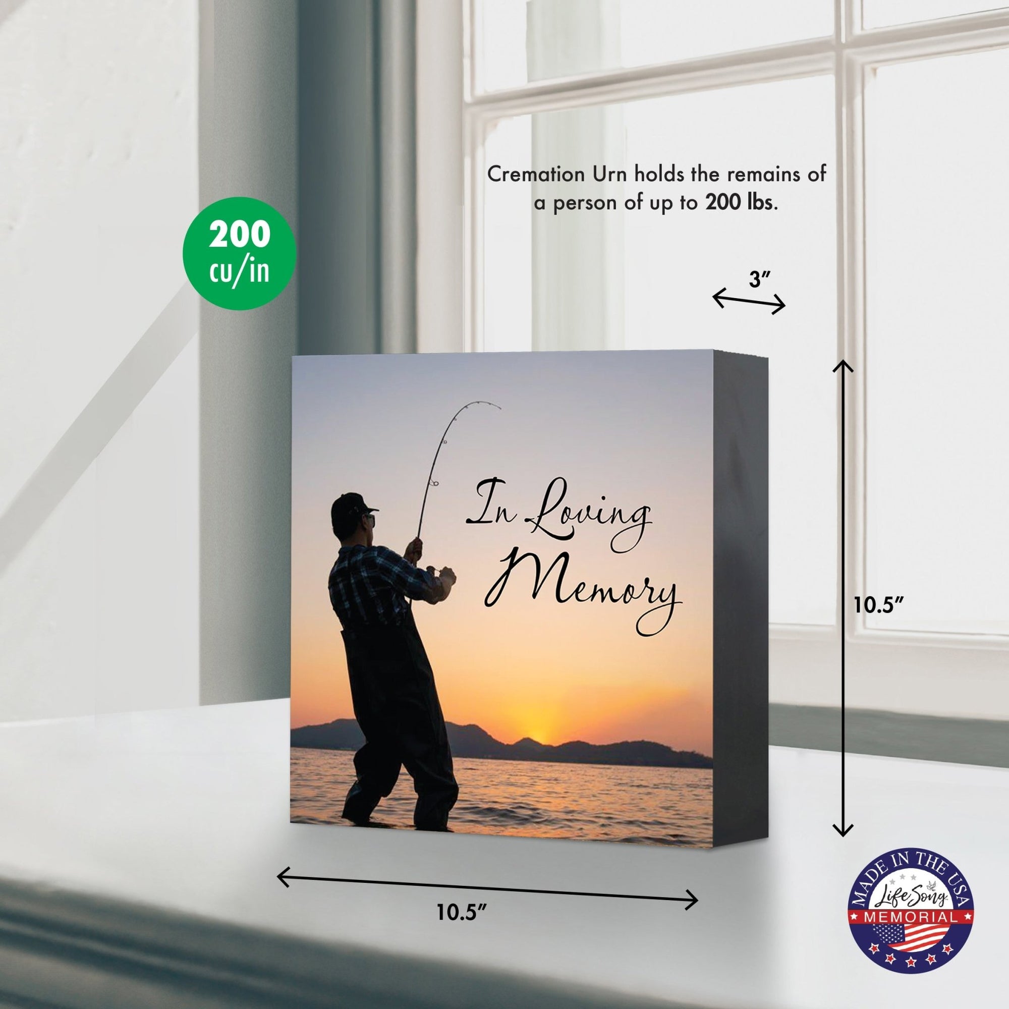 Wooden Cremation Urn Box – In Loving Memory Memorial Display for Human Ashes - LifeSong Milestones