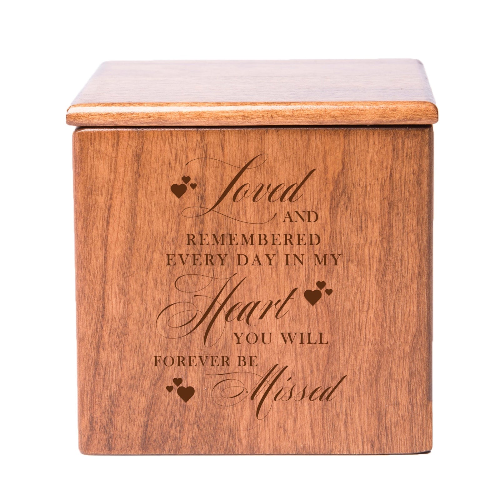 Memorial Wooden Keepsake Urn for Loving Remembrance