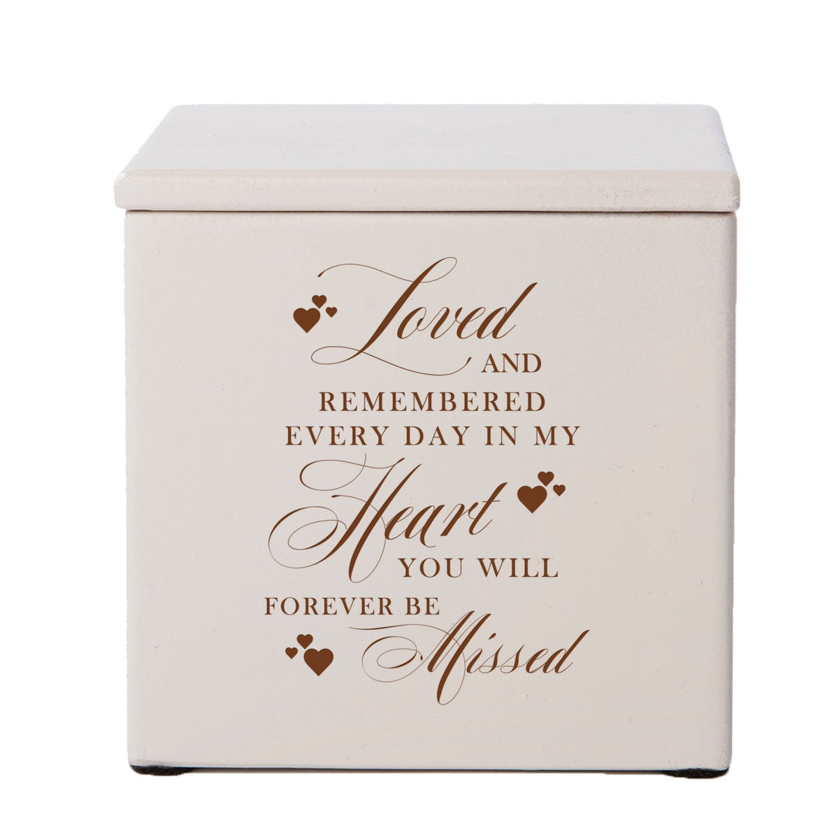 Engraved Funeral Wooden Keepsake Box for Beloved Memories