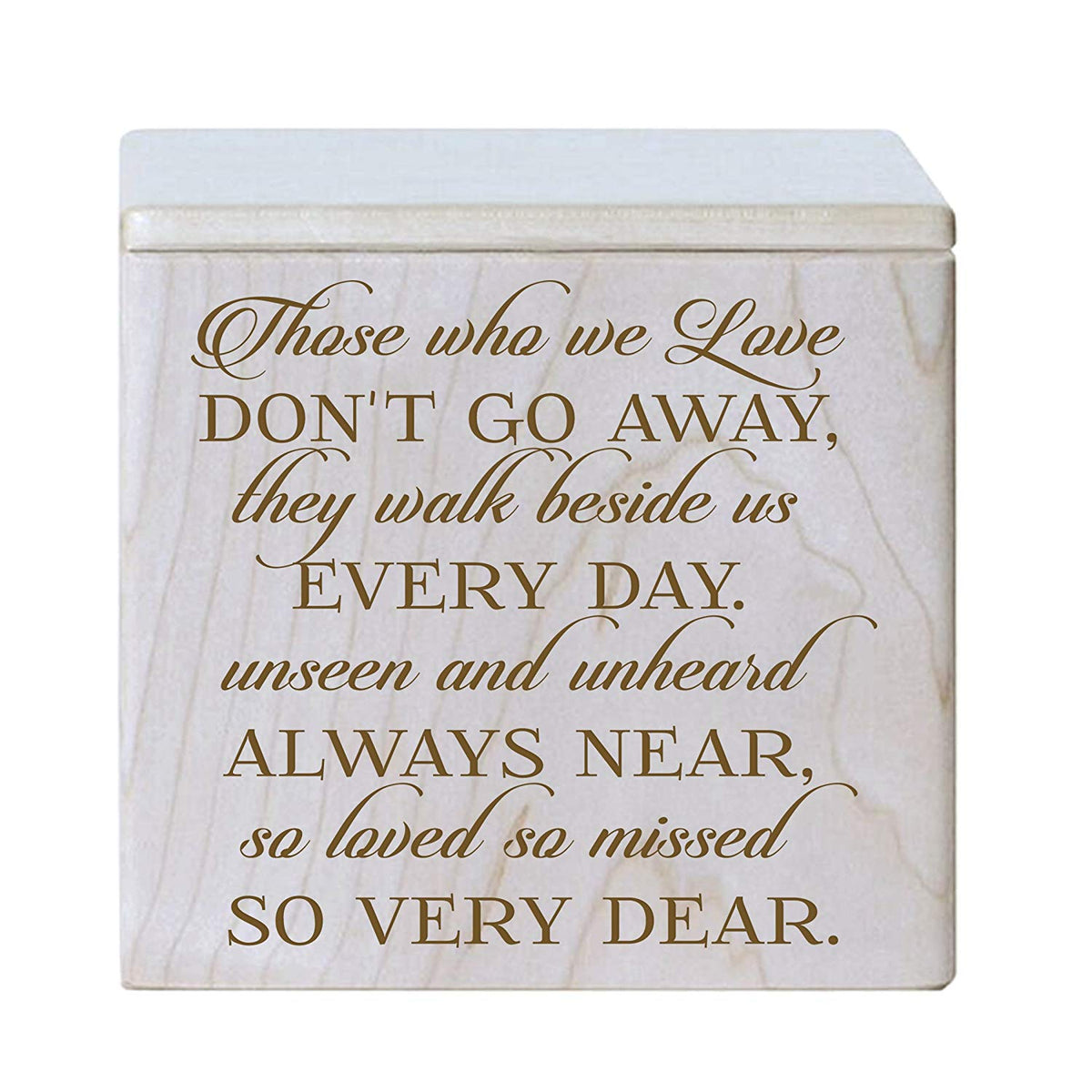 Funeral Handcrafted Wooden Small Urn Box for Human Ashes