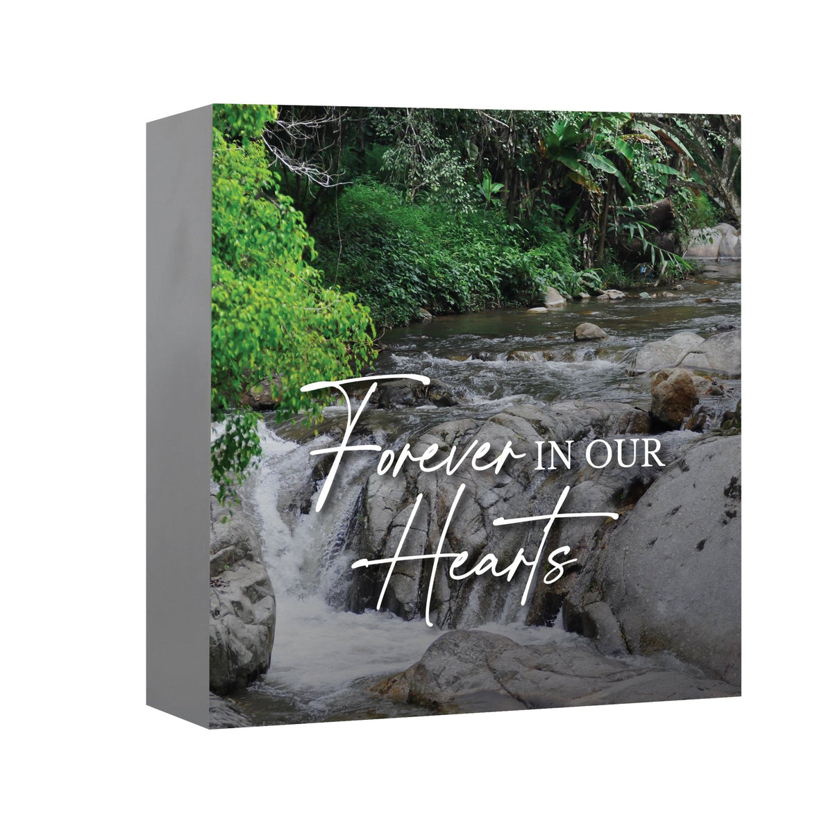 Wooden Cremation Urn – “Forever in Our Hearts” Memorial Keepsake for Human Ashes - LifeSong Milestones