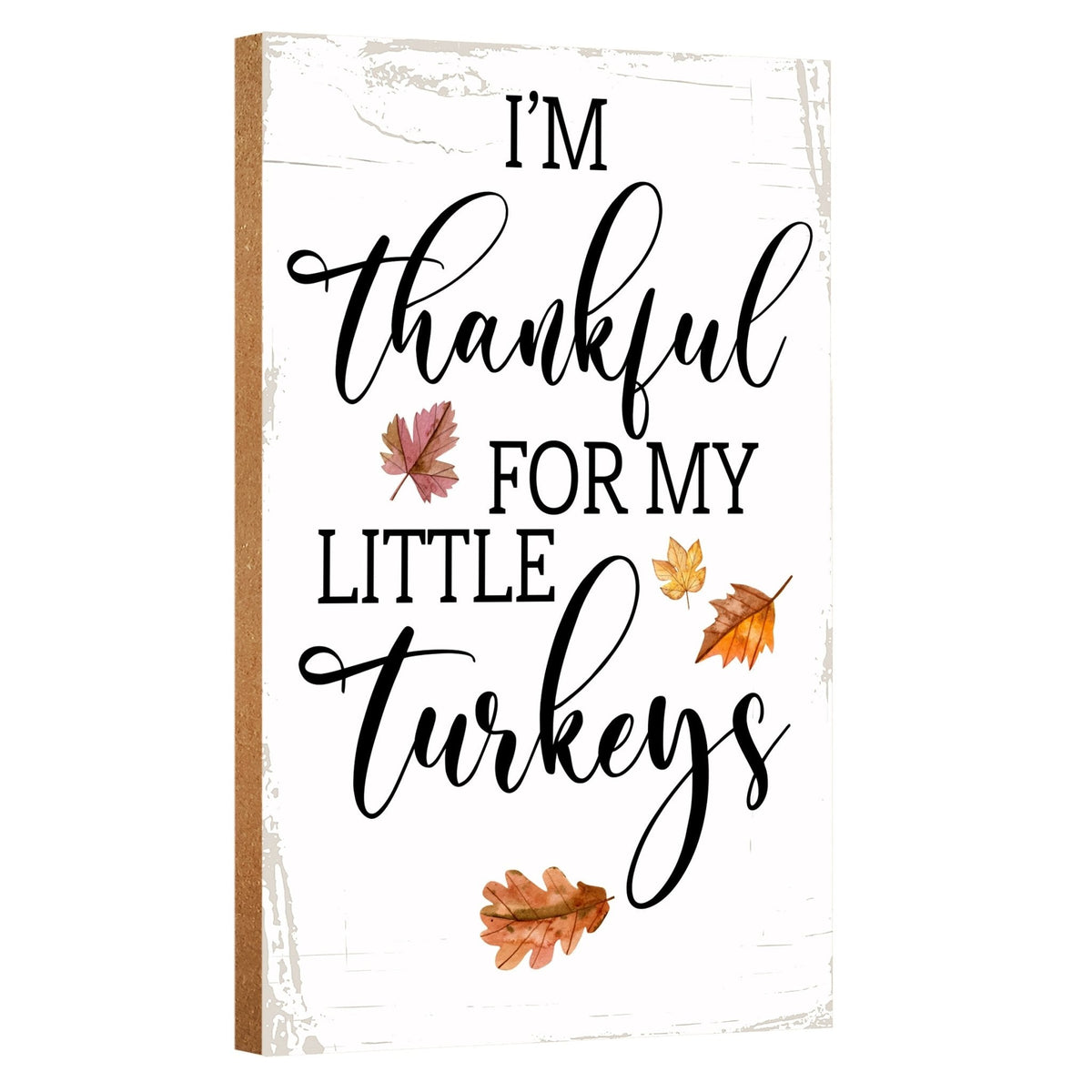 Wooden Fall Shelf Décor and Tabletop Signs for Home Decor - LifeSong Milestones