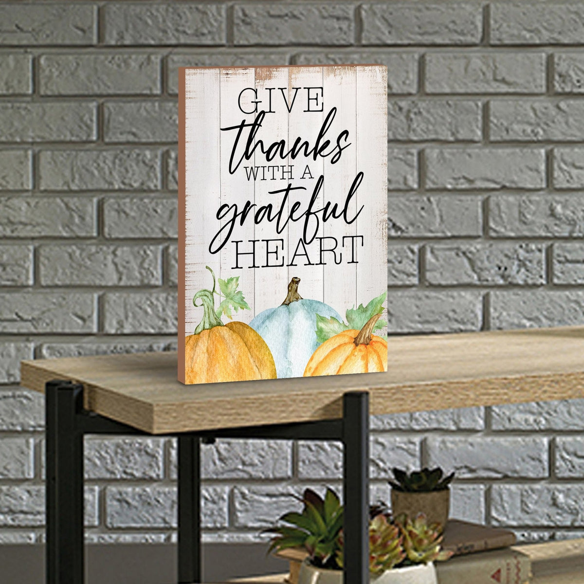 Wooden Fall Shelf Décor and Tabletop Signs for Home Decor - LifeSong Milestones