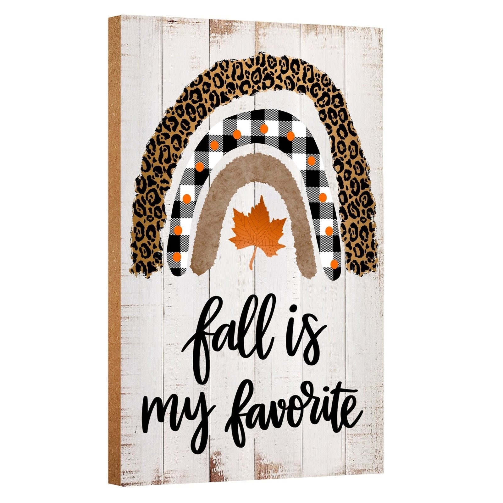 Wooden Fall Shelf Décor and Tabletop Signs for Home Decor - LifeSong Milestones