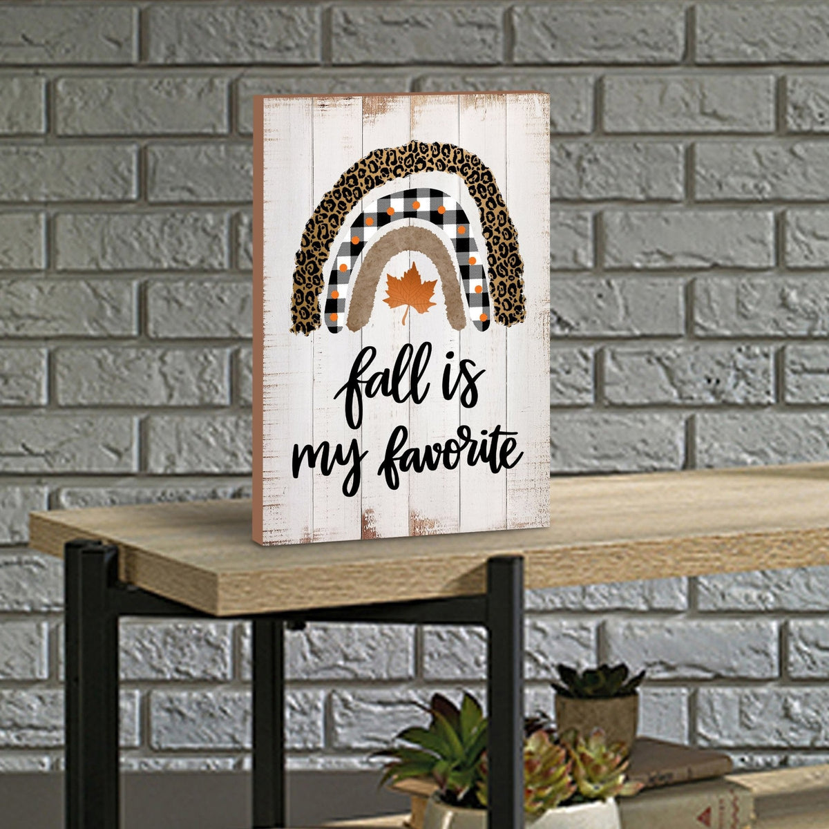Wooden Fall Shelf Décor and Tabletop Signs for Home Decor - LifeSong Milestones