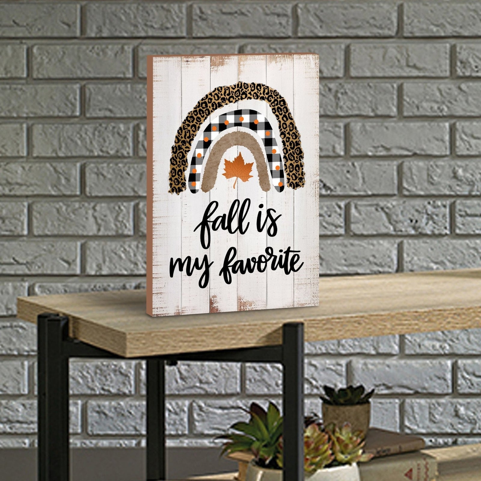 Wooden Fall Shelf Décor and Tabletop Signs for Home Decor - LifeSong Milestones