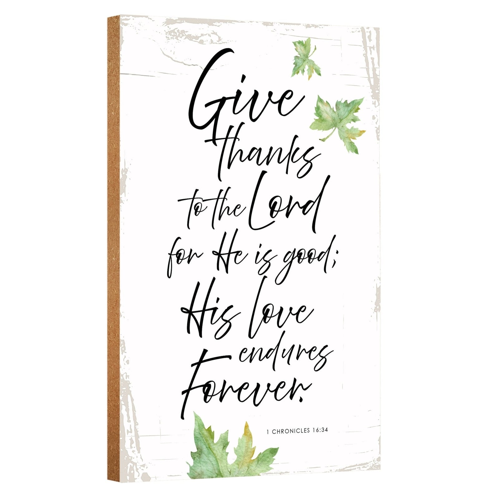 Wooden Fall Shelf Décor and Tabletop Signs for Home Decor - Give Thanks To The Lord - LifeSong Milestones