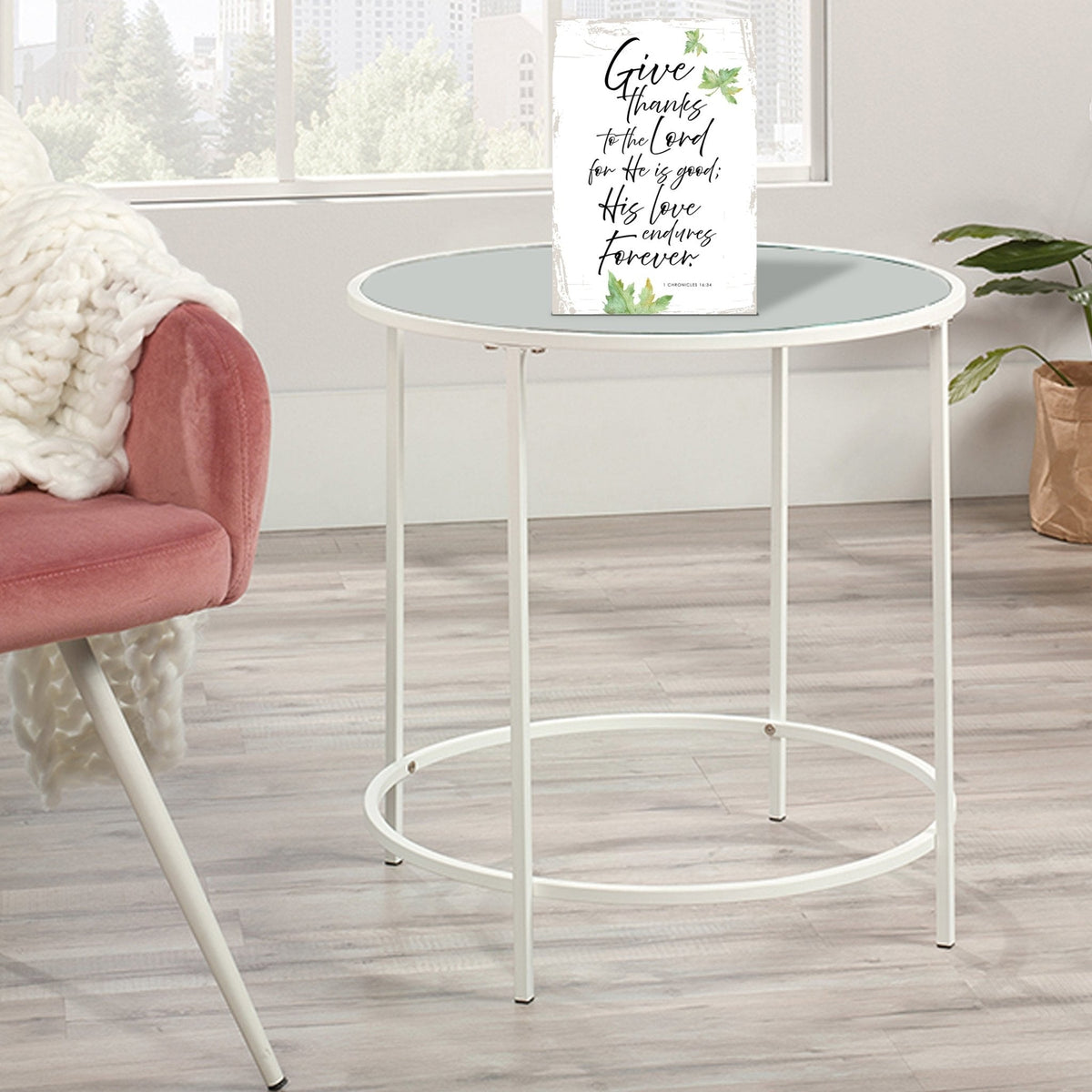 Wooden Fall Shelf Décor and Tabletop Signs for Home Decor - Give Thanks To The Lord - LifeSong Milestones