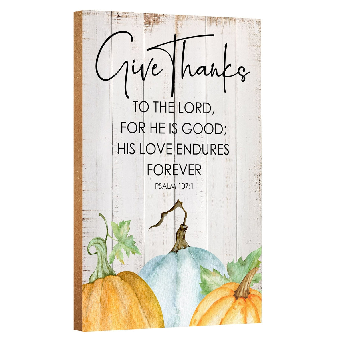 Wooden Fall Shelf Décor and Tabletop Signs for Home Decor - Give Thanks To The Lord - LifeSong Milestones