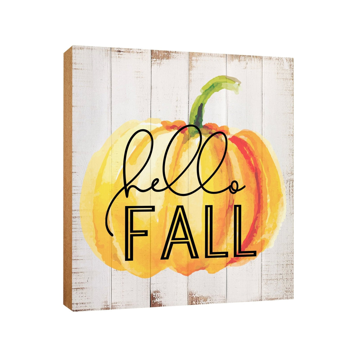 Wooden Fall Themed Unique Shelf Décor and Tabletop Signs - Hello Fall - LifeSong Milestones