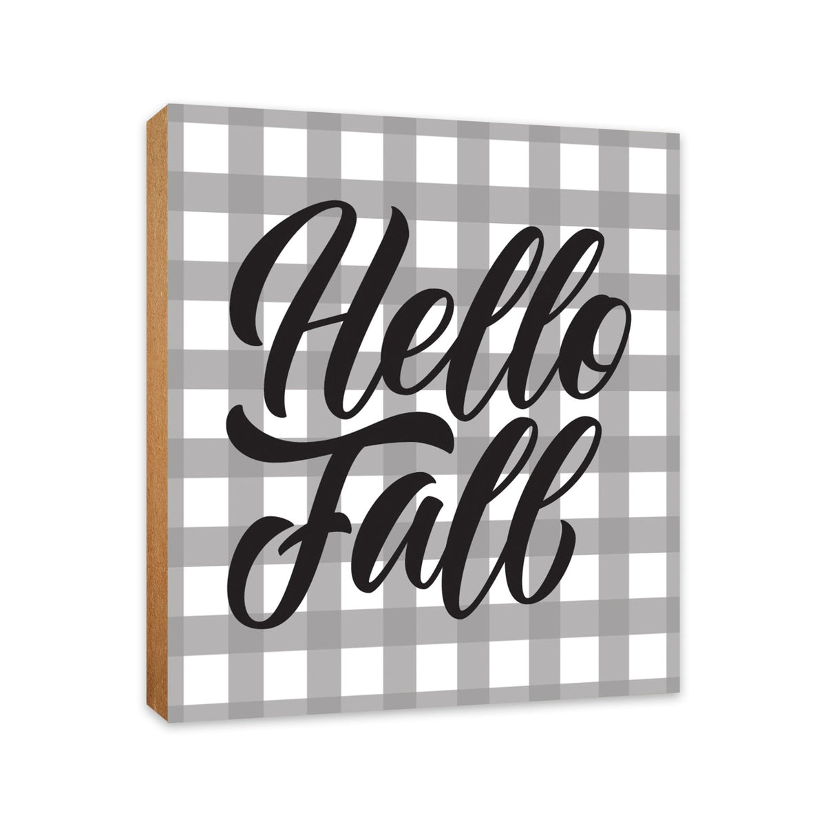 Wooden Fall Themed Unique Shelf Décor and Tabletop Signs - Hello Fall - LifeSong Milestones