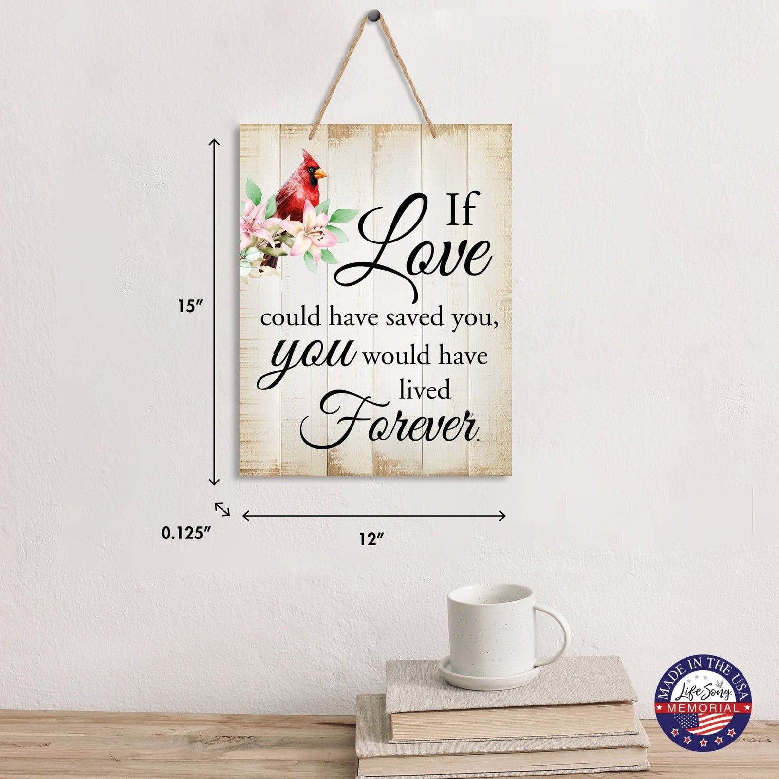 Wooden Hanging Memorial Wall Signs for Bereavement Gifts - LifeSong Milestones